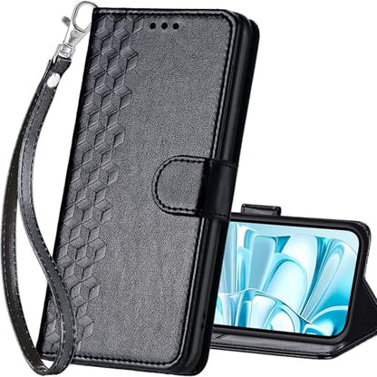 for iPhone 16 Wallet case, Black-Cube | 3 Card Holders, Kickstand, Shockproof TPU Shell, PU Leather, Magnetic Closure, Protective Flip Folio Cover, Women - color: 4