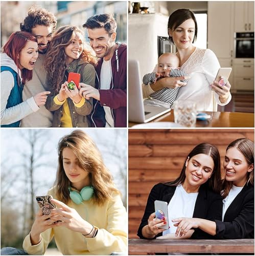 4 Pack Multi Function Cellphone Stand Bohemian Style Foldable Holder Grip for Smartphones and Tablets