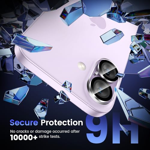 Tensea 3Pcs for iPhone 17/iPhone 16 Camera Lens Protector - size: for iPhone 17/ iPhone 16