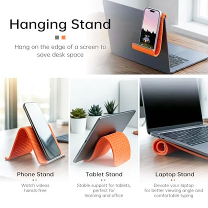 Anna's Portable Foldable Silicone Aluminum Phone Holder, 2026 New Flexible Silicone Aluminum Phone Holder, Folded into Any Shape, Universal Adjustable Anti-Slip Desktop Mount for Home Office Travel