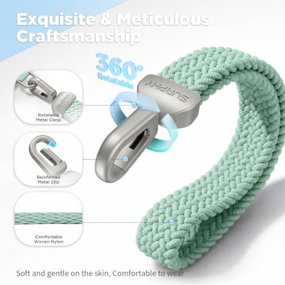 SURPHY Elastic Phone Wrist Strap, Phone Lanyard, Key Chain Lanyards - color: Green