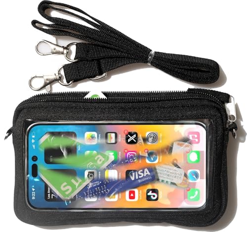 DQL Lightweight Cross Body Phone Case Holder for Women -Crossbody Phone Bag Cell Phone Purse Small Crossbody Bag for Women for Concert Football Games Sports Stadium Events Black - color: Black