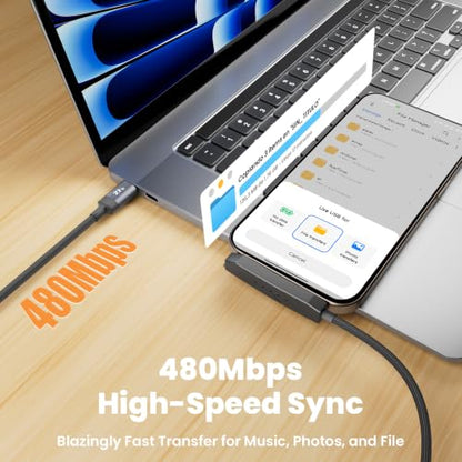 USB C to Lightning Charging Cable with Stand - 90 Degree 2 in 1 Invisible Holder Charger Cable for iPhone 14/13/12/11 Pro Max XS XR iPad, 27W PD Fast Charging Sideways Flat iPhone Cord Cable 6FT