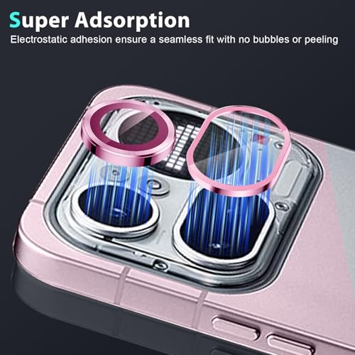 Zeking 2 Set for Nothing Phone 4a Pro 5G Camera Lens Protector, - color: Pink
