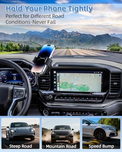PZK Car Phone Holder for 2022-2026 Chevy Silverado/GMC Sierra 13.4'' Screen - color: Auto Lock, size: Silverado 1500/GMC Sierra 1500 2022-2026