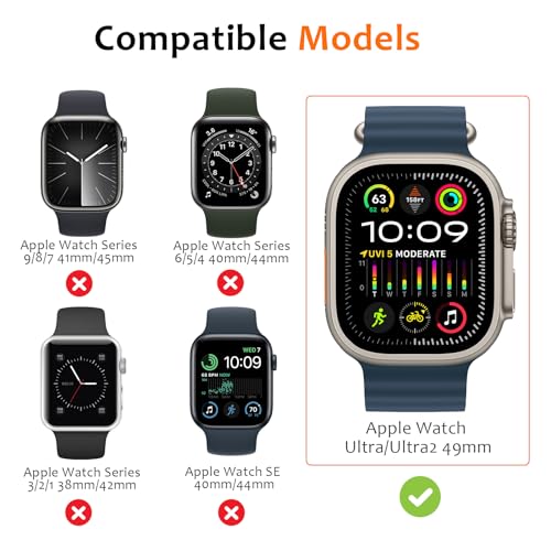 Amizee 2 in 1 Metal Rugged Case Compatible with Apple Watch Ultra 3/2/1 Case 49mm, Aluminum Shockproof Protective Bumper Cover for iWatch 49mm, Black - color: Black, size: 49mm