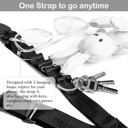 Phone Lanyard, On-the-Go Universal Crossbody Strap Neck Lanyard with Phone Tether Patches for Most Cellphones - color: C