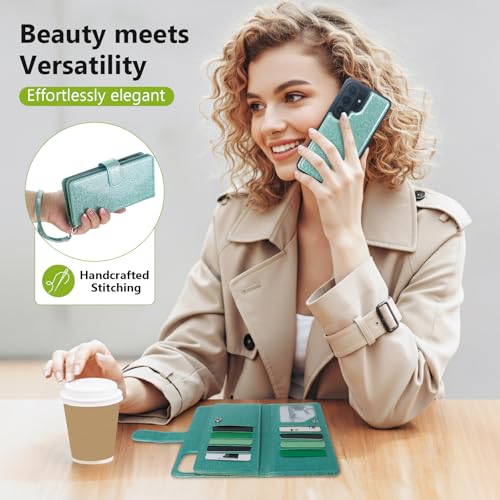 Varikke for Galaxy S26 Ultra Wallet Case Magnetic Detachable, Mint Green - color: Mint, size: Galaxy S26 Ultra 6.9"