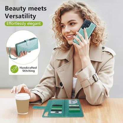 Varikke for Galaxy S26 Ultra Wallet Case Magnetic Detachable, Mint Green - color: Mint, size: Galaxy S26 Ultra 6.9"