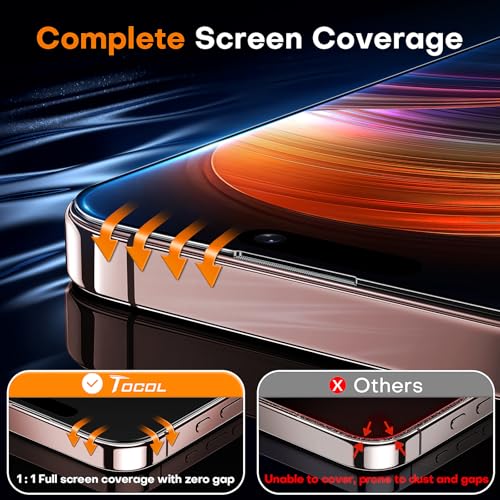 TOCOL for iPhone 16 Pro Max Screen Protector, Clear - color: Clear