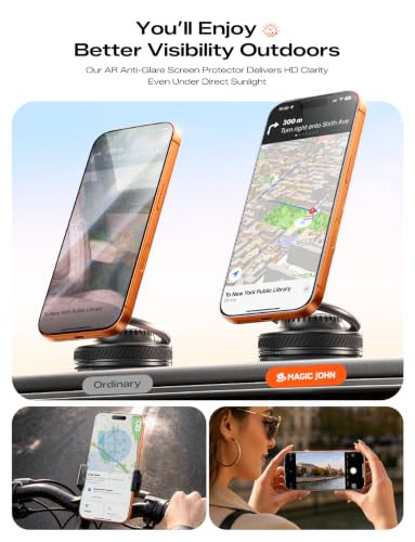 MAGIC JOHN 2Pack AR Screen Protector for iPhone 17 Pro Max Anti Reflection - size: iPhone 17 Pro Max 6.9inch
