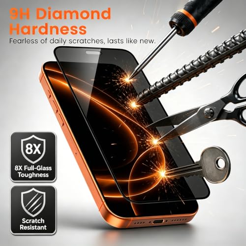 Privacy Screen Protector for iPhone 17 Pro Max Dust-Free Tray 2-Pack