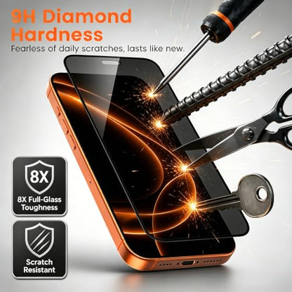 Privacy Screen Protector for iPhone 17 Pro Max Dust-Free Tray 2-Pack