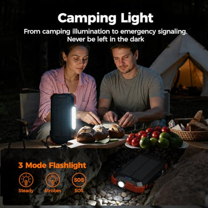 BLAVOR Solar Power Bank Built-in 27.5in Retractable Cable 20000mAh - color: Orange