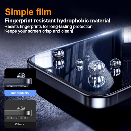 OneFish Privacy Screen Protector for IPhone 14 Plus/13Pro Max Anti-Spy Tempered Glass Dust-Free Bubble-Free Anti-Fingerprint 9H Scratch Protection & Hassle-Free Installation Frame [2-Pack] - size: 13 Pro Max/14 Plus