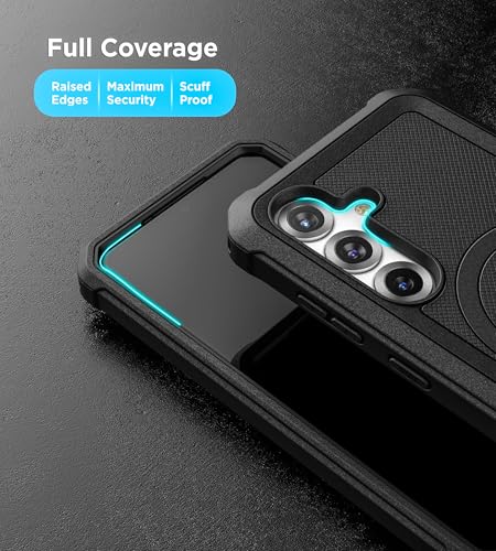 Encased 2-in-1 Belt Pouch and Phone Case for Samsung Galaxy S25 (2025) Full Body Protection with Holster Clip and Screen Protector Included (Black) - size: S25