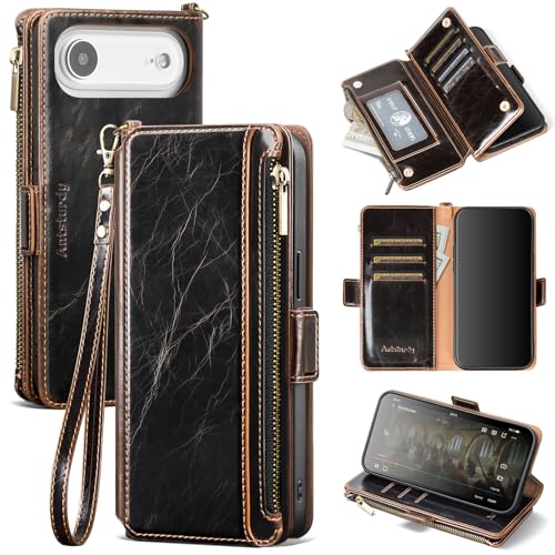 Antsturdy for iPhone 17 Air Phone Wallet Case Women,Coffee - color: Coffee