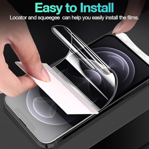 3 Pack Flexible Film Screen Protector for iPhone 12 Pro Max, Non-breakable Soft TPU Hydrogel Film for iPhone 12 Pro Max Screen Protector Film (NOT Glass) - size: iPhone 12 Pro Max