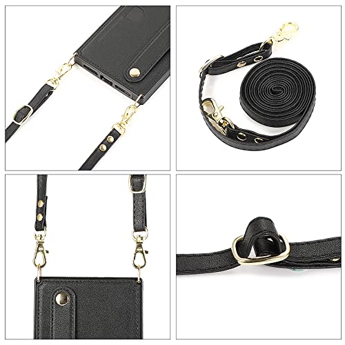 CCSmall for Samsung Galaxy S23 Crossbody Case w Card Holder KB Black - color: Black, size: Galaxy S23