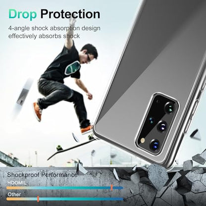 HOOMIL Case for Samsung Galaxy S20+ Plus 6.7-Inch, Non-Yellowing, Drop Protection, Anti-Scratch Transparent Hard Back Phone Cover - Crystal Clear - color: Clear, size: Samsung Galaxy S20 Plus