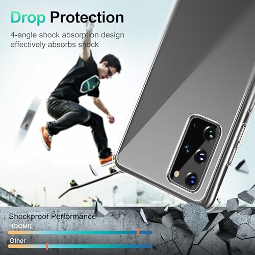 HOOMIL Case for Samsung Galaxy S20+ Plus 6.7-Inch, Non-Yellowing, Drop Protection, Anti-Scratch Transparent Hard Back Phone Cover - Crystal Clear - color: Clear, size: Samsung Galaxy S20 Plus