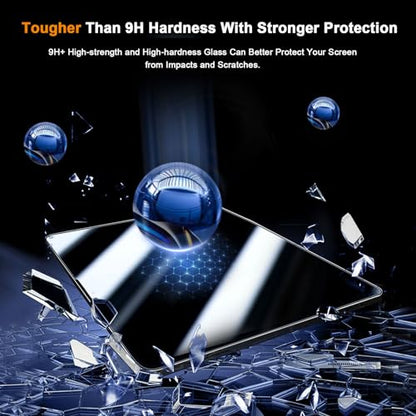 QHOHQ Screen Protector for iPad Pro 11 Inch M4 (2024) [with Camera Lens Protector], Full Coverage Tempered Glass, [Face ID & Apple Pencil Compatible], with Easy Installation Frame, HD Clear [2+2 Pack] - size: iPad Pro 11 Inch 2024
