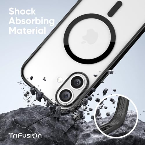 FLOLAB Surtect Tri-Fusion Magnetic for iPhone 17 Case Protective Slim Design Magsafe Compatible Military Grade - Black Clear Black - color: Black Clear Black, size: iPhone 17