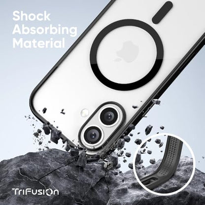 FLOLAB Surtect Tri-Fusion Magnetic for iPhone 17 Case Protective Slim Design Magsafe Compatible Military Grade - Black Clear Black - color: Black Clear Black, size: iPhone 17
