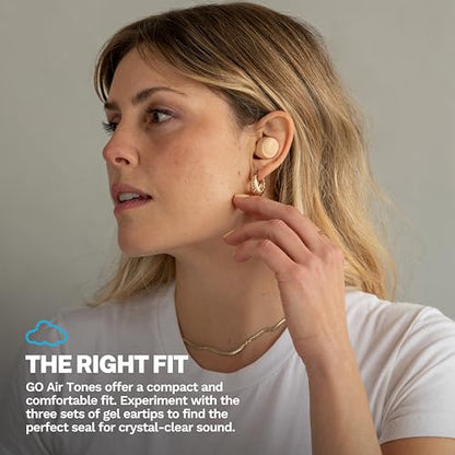 JLab Go Air Pop+ Tones True Wireless Earbuds, in Ear Headphones, Bluetooth Earphones, 35H Playtime Ear Buds, Bluetooth Earbuds with Microphone, USB-C Charging Case, Dual Connect, EQ3 Sound, (155 N) - color: G-155 N, style: Nude