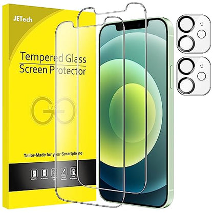 JETech Screen Protector for iPhone 12 mini, 2+2 Pack - size: iPhone 12 mini