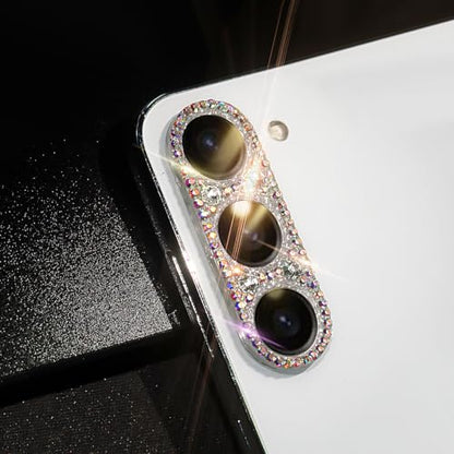 Bling Diamond Camera Lens Protector Compatible with Samsung Galaxy S22 ＆ Galaxy S22 Plus, Metal Glitter Gem Camera Cover，9H Tempered Glass lens full Screen Protector with 3D Rhinestone - size: Samsung Galaxy S22 ＆ Galaxy S22 Plus