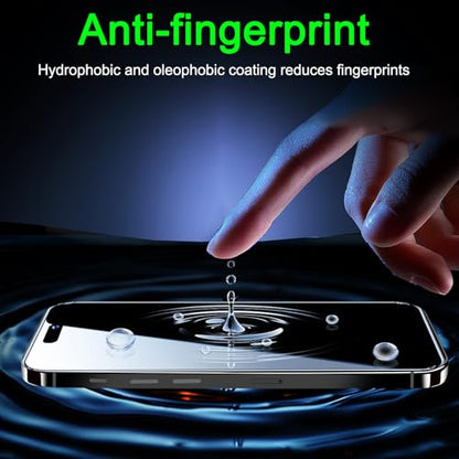 1 Pack for iPhone 15 Pro Privacy Screen Protector, Anti Spy Private Tempered Glass Film, 9H Hardness, Case Friendly - size: iPhone 15 Pro 6.1 Inch