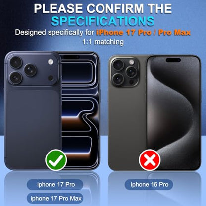 Suoman 2-Pack for iPhone 17 Pro / 17 Pro Max Camera Lens Protector -Black - color: Black