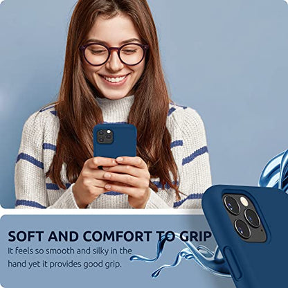 SURPHY Compatible with iPhone 11 Pro Max Case 6.5 inches, Thickened Liquid Silicone Phone Case (with Microfiber Lining) for iPhone 11 Pro Max 2019, Horizon Blue - color: Blue Horizon