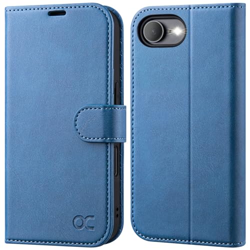 OCASE for iPhone 17e/iPhone 16e Wallet Case, Card Holder, Light Blue | RFID Blocking, Kickstand, Magnetic Closure, PU Leather Flip Folio, Shockproof TPU Shell, Protective Phone Cover (6.1") - color: Light Blue
