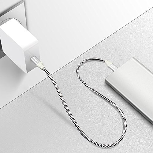 Fasgear USB C to Micro USB Cable, Gray, 1ft - color: Gray, size: 1ft
