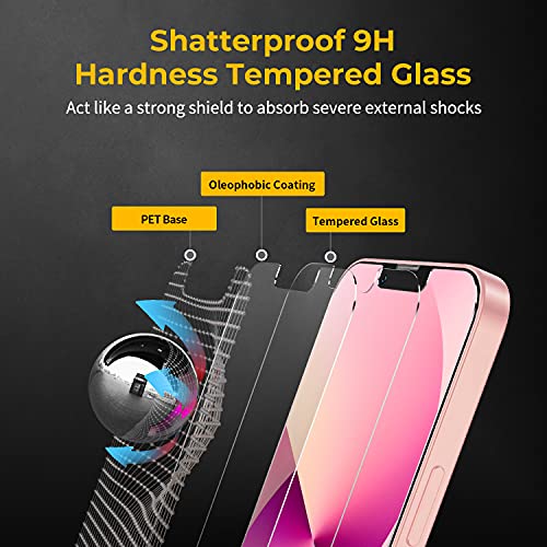 UNBREAKcable 3-Pack Screen Protector for iPhone 13/13 Pro Tempered Glass - size: iPhone 13/13 Pro