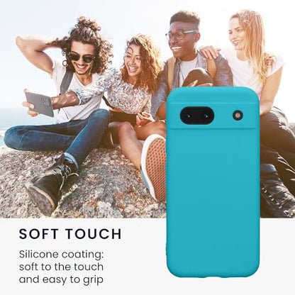 kwmobile Case Compatible with Google Pixel 8a Case - Protective Slim TPU Phone Cover - Soft Matte Finish - Cool Glacier - color: Cool Glacier