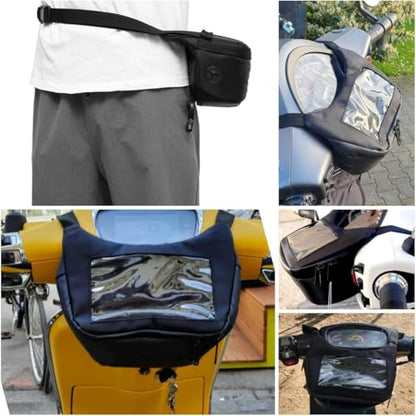 Motorcycle Saddle Bag Handlebar Bag Luggage Storage Bag Compatible With Vespa Sprint Primavera GTS LX LXV 50 125 250 300 Mobile Phone GPS Touch Screen Waterproof Bag