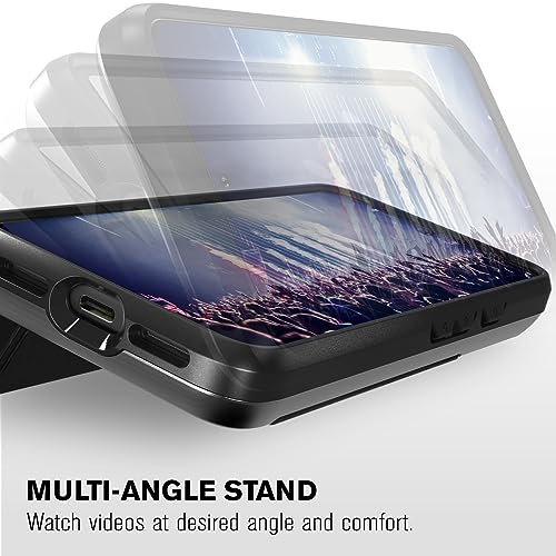 VENA vCommute for Google Pixel 8 Pro Wallet Case, Black | Military-Grade Drop Protection, Premium Leather Magnetic Flap Cover, Hidden Card Holder, RFID Blocking, Multi-Angle Kickstand - size: Google Pixel 8 Pro, style: Pixel 8 Pro