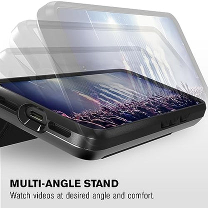 VENA vCommute for Google Pixel 8 Pro Wallet Case, Black | Military-Grade Drop Protection, Premium Leather Magnetic Flap Cover, Hidden Card Holder, RFID Blocking, Multi-Angle Kickstand - size: Google Pixel 8 Pro, style: Pixel 8 Pro