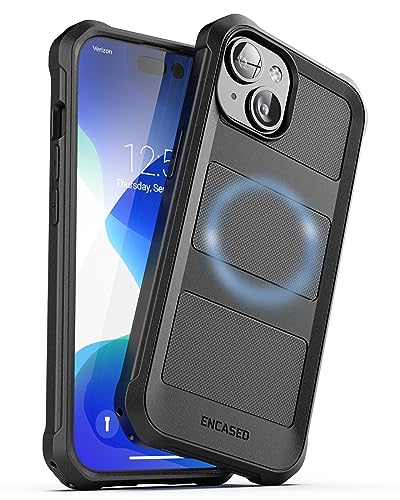 ENCASED Compatible with iPhone 15 Case - Military Grade Protection with 360 Rugged Full-Body Coverage (iPhone 15) Black - size: iPhone 15