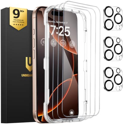 UNBREAKcable iPhone 16 Pro Max Screen Protector & Camera Lens Protector - size: iPhone 16 Pro Max
