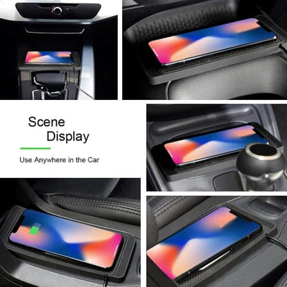 Pad for Smart 1990-2013 2014 2015 2016 2017, Non-Slip Phone Charging Mat for Center Console Use, Flexible Trim-to-Fit Design, 15W Charging Support