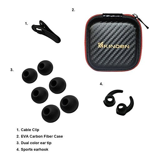 KINDEN Air Tube Earbuds Headphone Binaural Earphones with Microphone Noise Cancelling for Phone,Pad,Pod,HTC,Sony,Mp3 Players - color: Blue