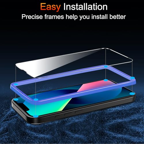 TZGZT 3 Pack Screen Protector for iPhone 13, Tempered Glass, Case Friendly - color: iPhone 13 -Clear