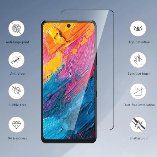 4 Pack for TCL 60 XE NXTPAPER Screen Protector Tempered Glass, Military Grade Shatterproof, 9H Hardness, Fingerprint Unlock, Bubble Free, AUUYYA Anti Scratch Protection Film for TCL 60 XE NXTPAPER, Case Friendly - size: TCL 60 XE NXTPAPER