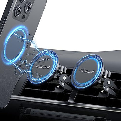 PROfezzion 2-Pack Magnetic Car Vent Mount Holder Compatible with MagSafe - style: Car Air Vent (2-Pack)