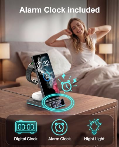 Wireless Charger for Samsung,7 in 1 Wireless Charging Station Charger Stand