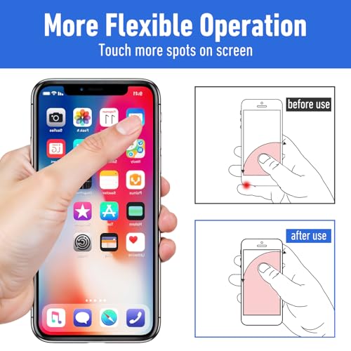 4Pcs Heart Flower Clear Phone Grip, Ymapinc Transparent Phone Ring Holder Grip, Clear Finger Kickstand Cell 360 Degree Rotation Holder for Hand for Tablet Case Accessories